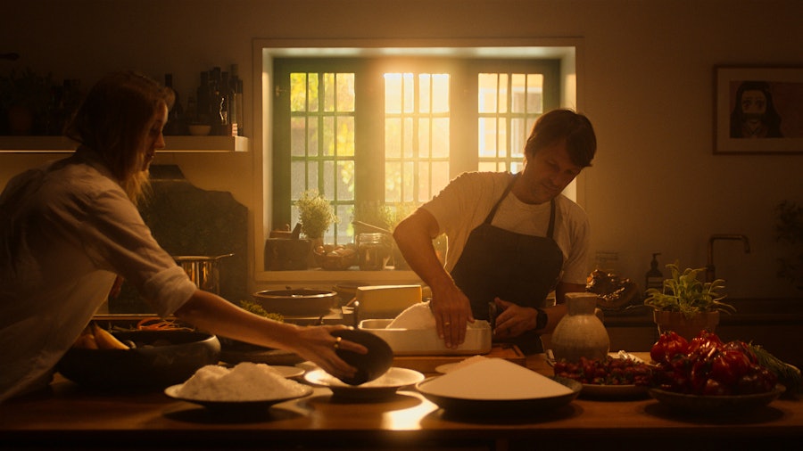 In an episode focusing on the history of salt, Noma chef René Redzepi appears in his kitchen working with it as an ingredient.